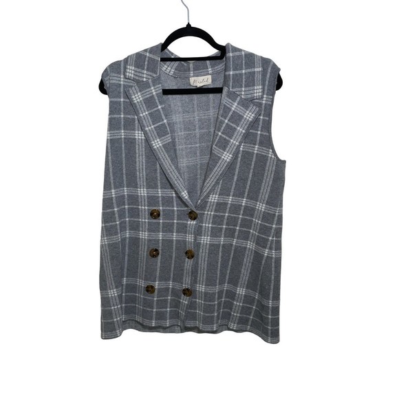 Gilet AFRM Gris à Carreaux - Taille L - Matière Rayon - Neuf Avec étiquettes Nordstrom - Style Décontracté